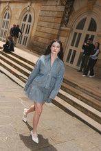 Cargar imagen en el visor de la galería, Falda capital Azul Rayas