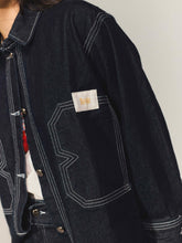 Cargar imagen en el visor de la galería, B jacket azul oscuro (oversize)