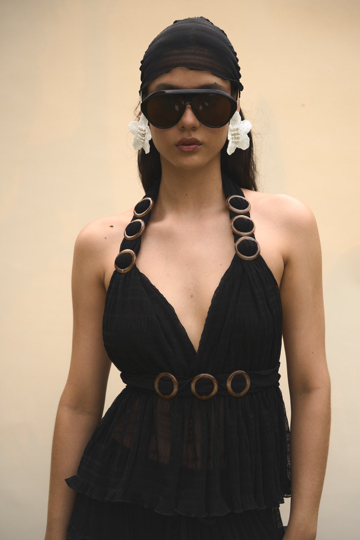 Blusa rosario negra