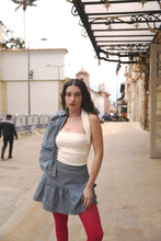 Cargar imagen en el visor de la galería, Falda capital Azul Rayas