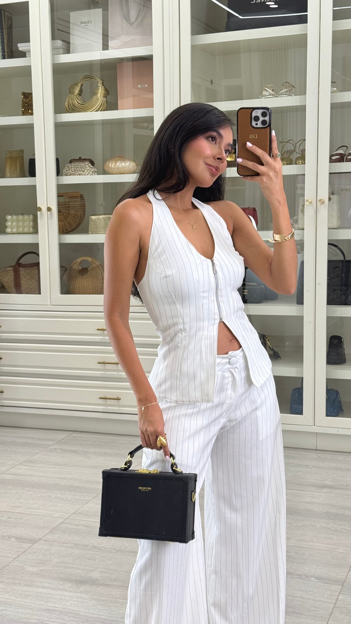 Blusa makeno blanco rayas