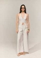 Cargar imagen en el visor de la galería, Pantalon Makeno blanco rayas