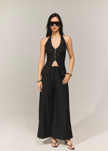 Cargar imagen en el visor de la galería, Pantalon Makeno negro rayas