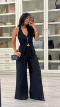Cargar imagen en el visor de la galería, Blusa makeno negro rayas