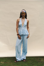 Cargar imagen en el visor de la galería, Pantalon francesca celeste