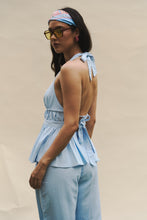 Cargar imagen en el visor de la galería, Pantalon francesca celeste