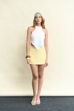 Cargar imagen en el visor de la galería, Falda short lino amarilla