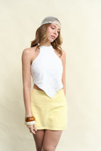 Cargar imagen en el visor de la galería, Falda short lino amarilla