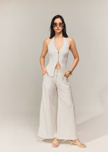 Cargar imagen en el visor de la galería, Pantalon Makeno blanco rayas