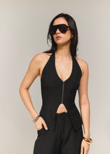 Cargar imagen en el visor de la galería, Blusa makeno negro rayas