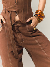 Cargar imagen en el visor de la galería, Pantalón Versalles Café