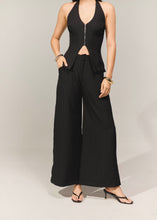 Cargar imagen en el visor de la galería, Pantalon Makeno negro rayas