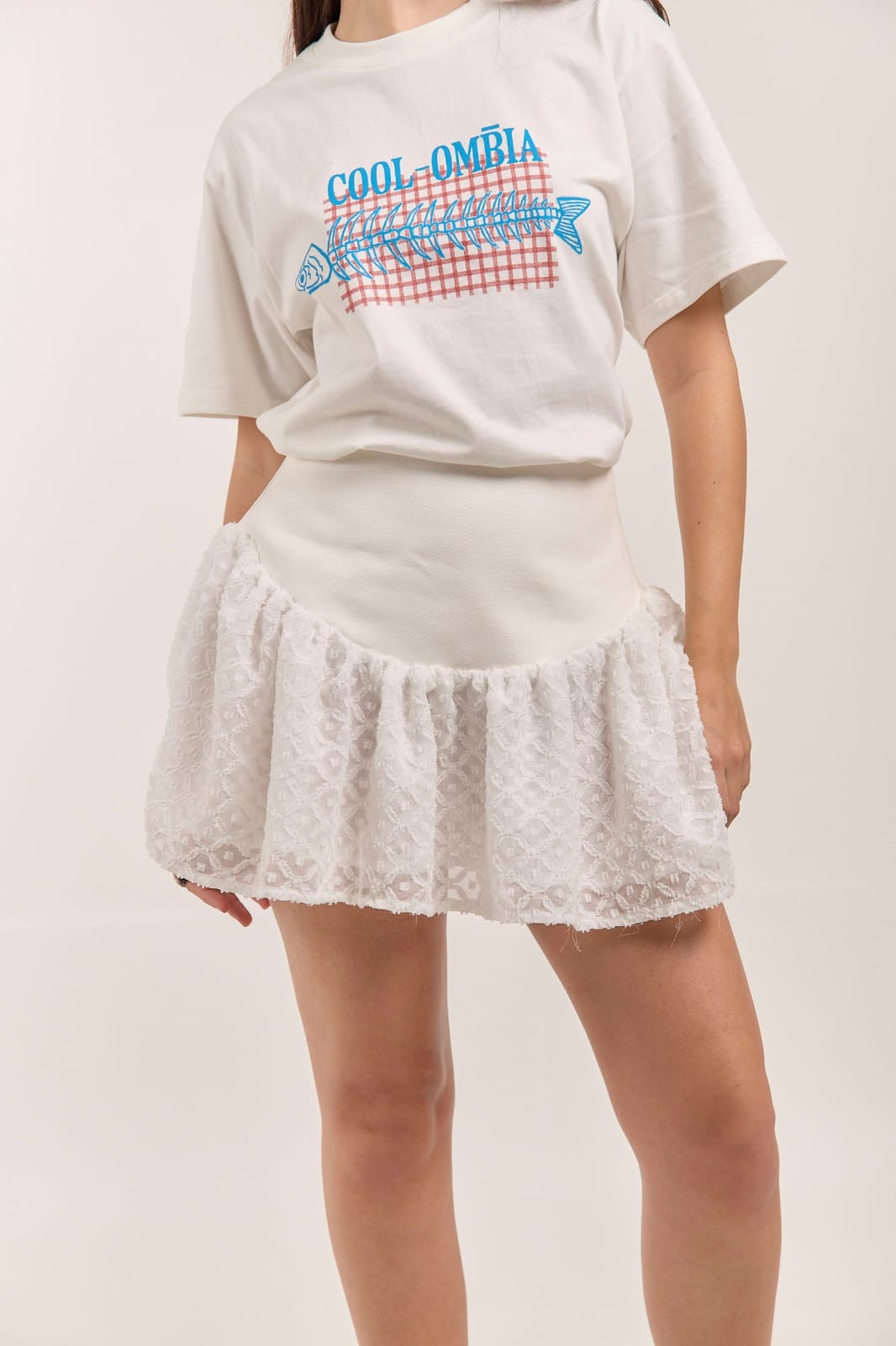 Falda Disco Blanca