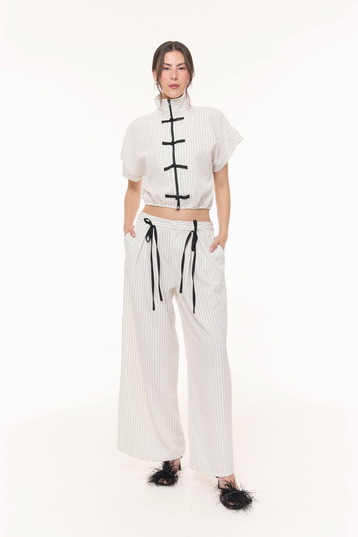 Set Brooklyn Blanco Rayas