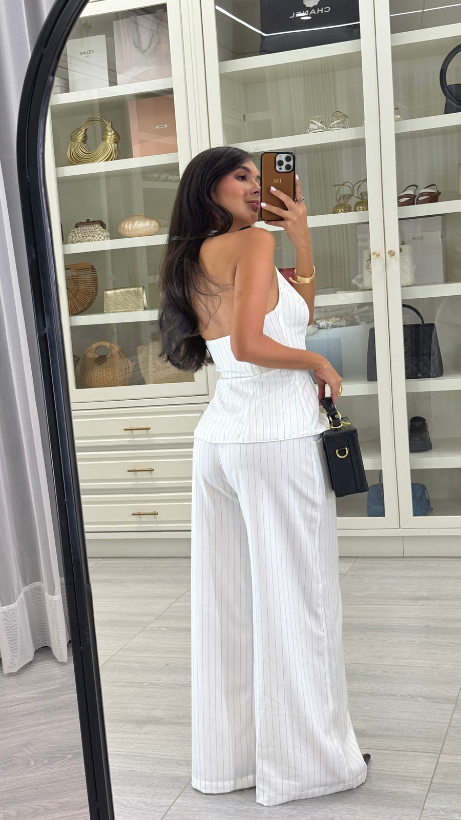 Pantalon Makeno blanco rayas