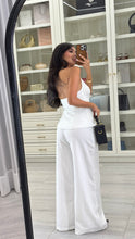 Cargar imagen en el visor de la galería, Pantalon Makeno blanco rayas
