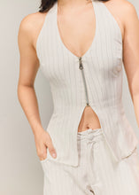 Cargar imagen en el visor de la galería, Blusa makeno blanco rayas
