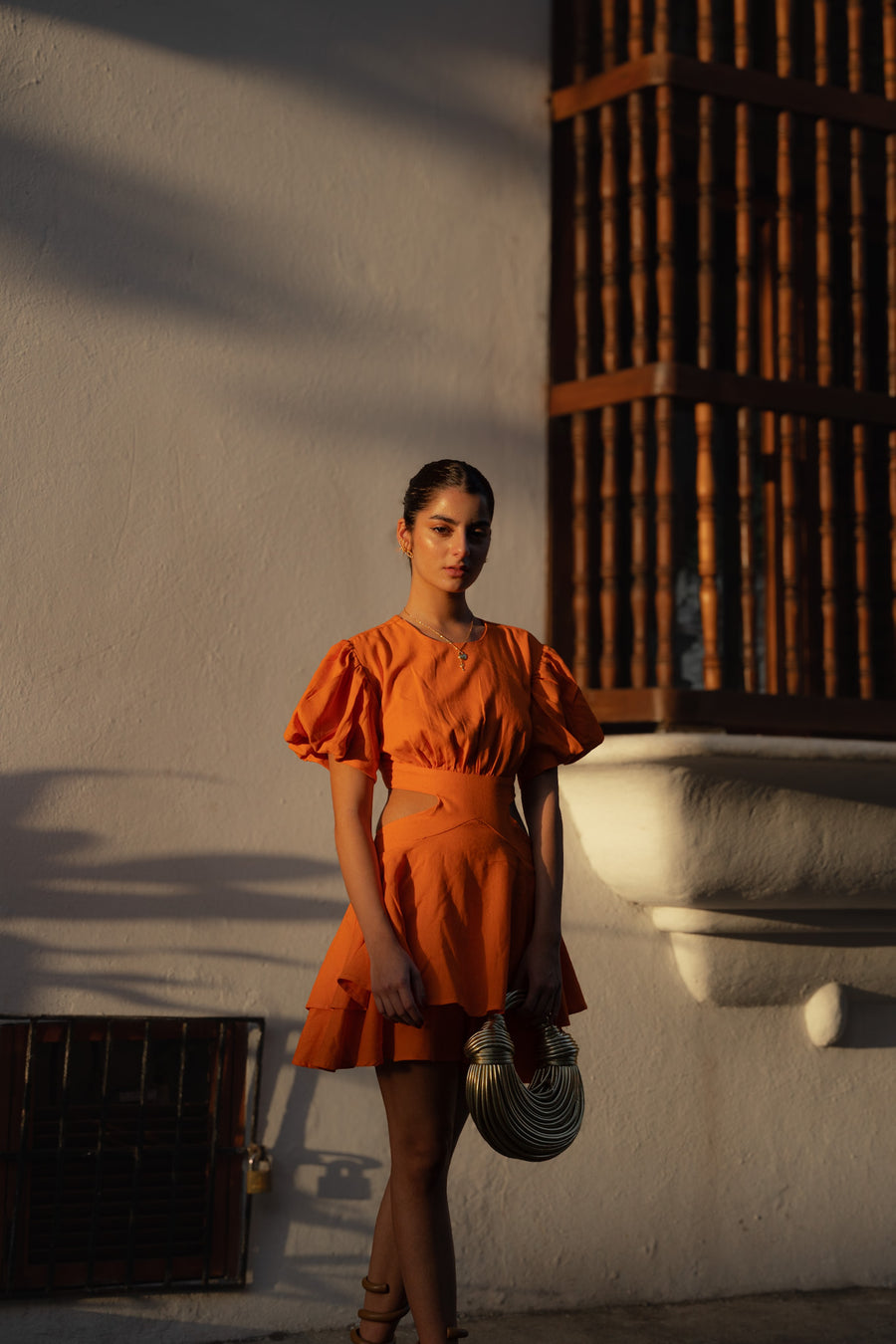 VESTIDO LA CALERA NARANJA