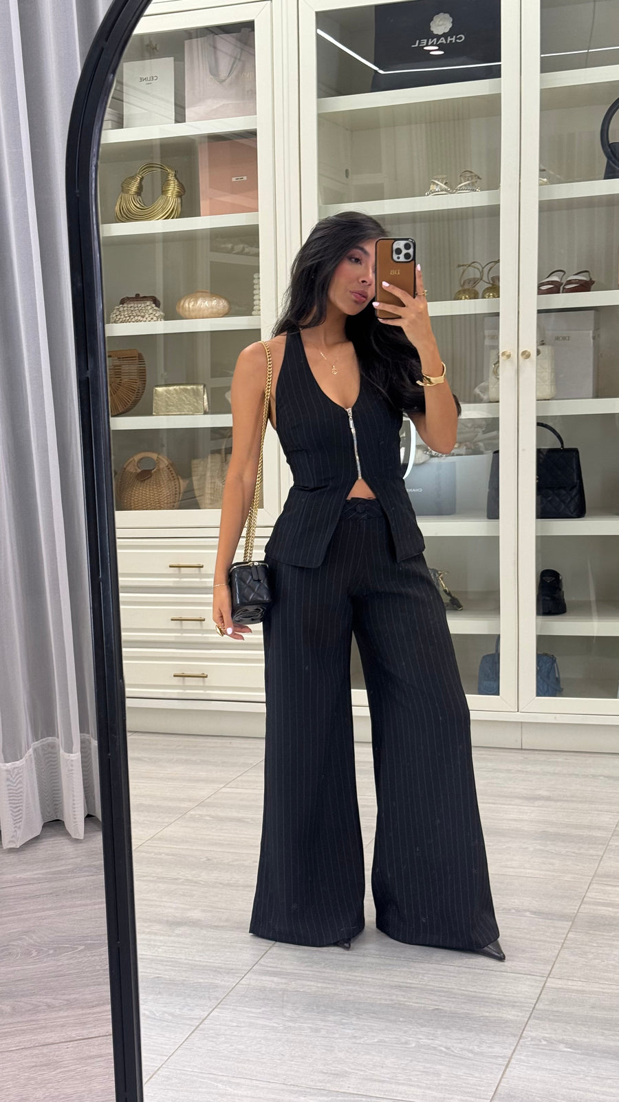 Pantalon Makeno negro rayas