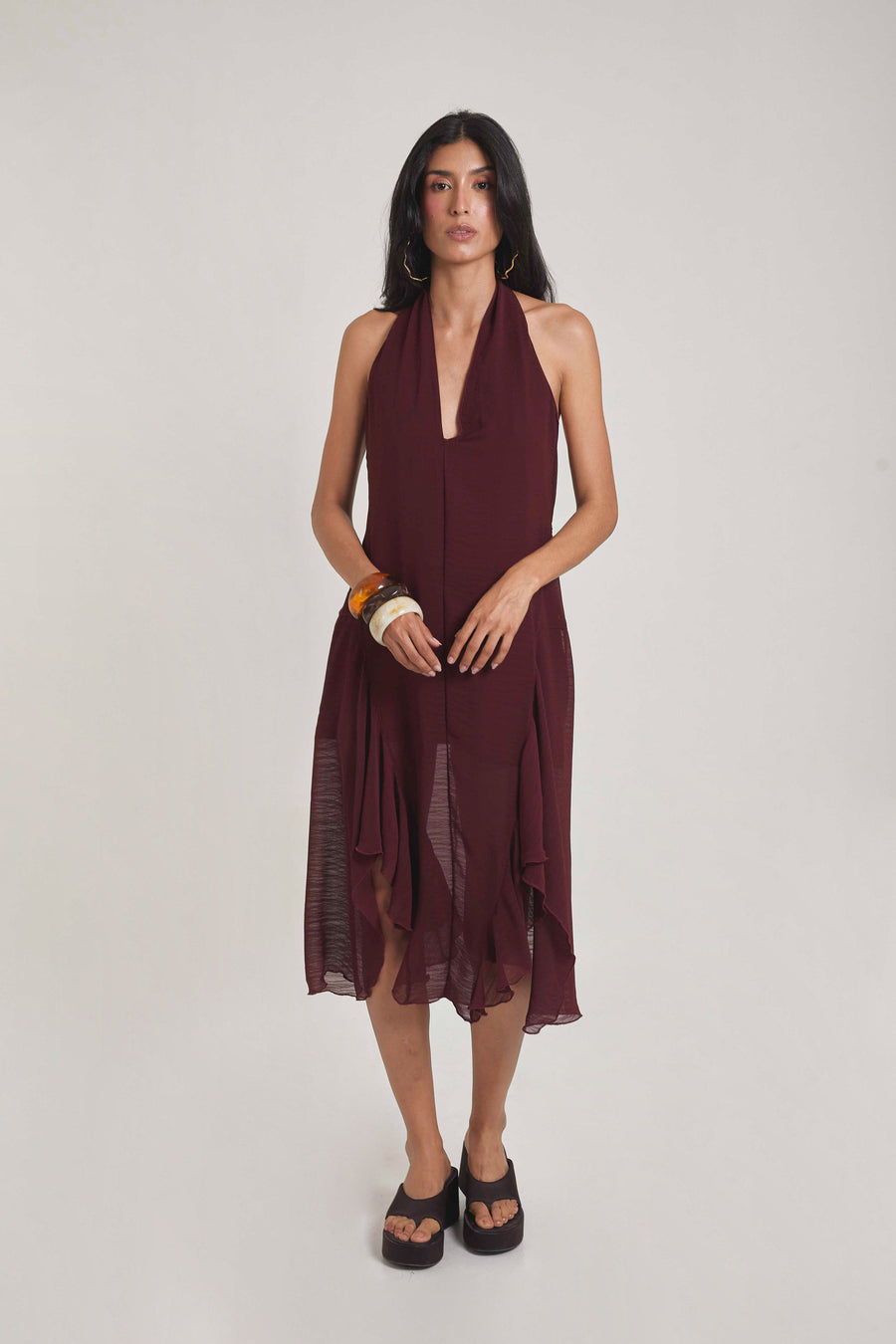 Vestido Raiz Vinotinto
