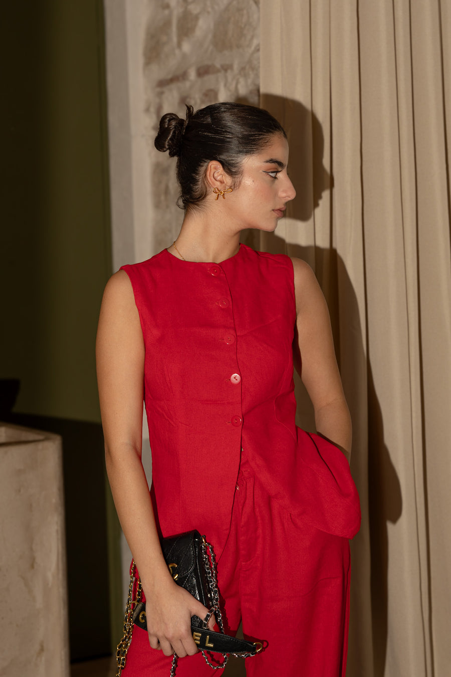 BLUSA CORAL ROJA