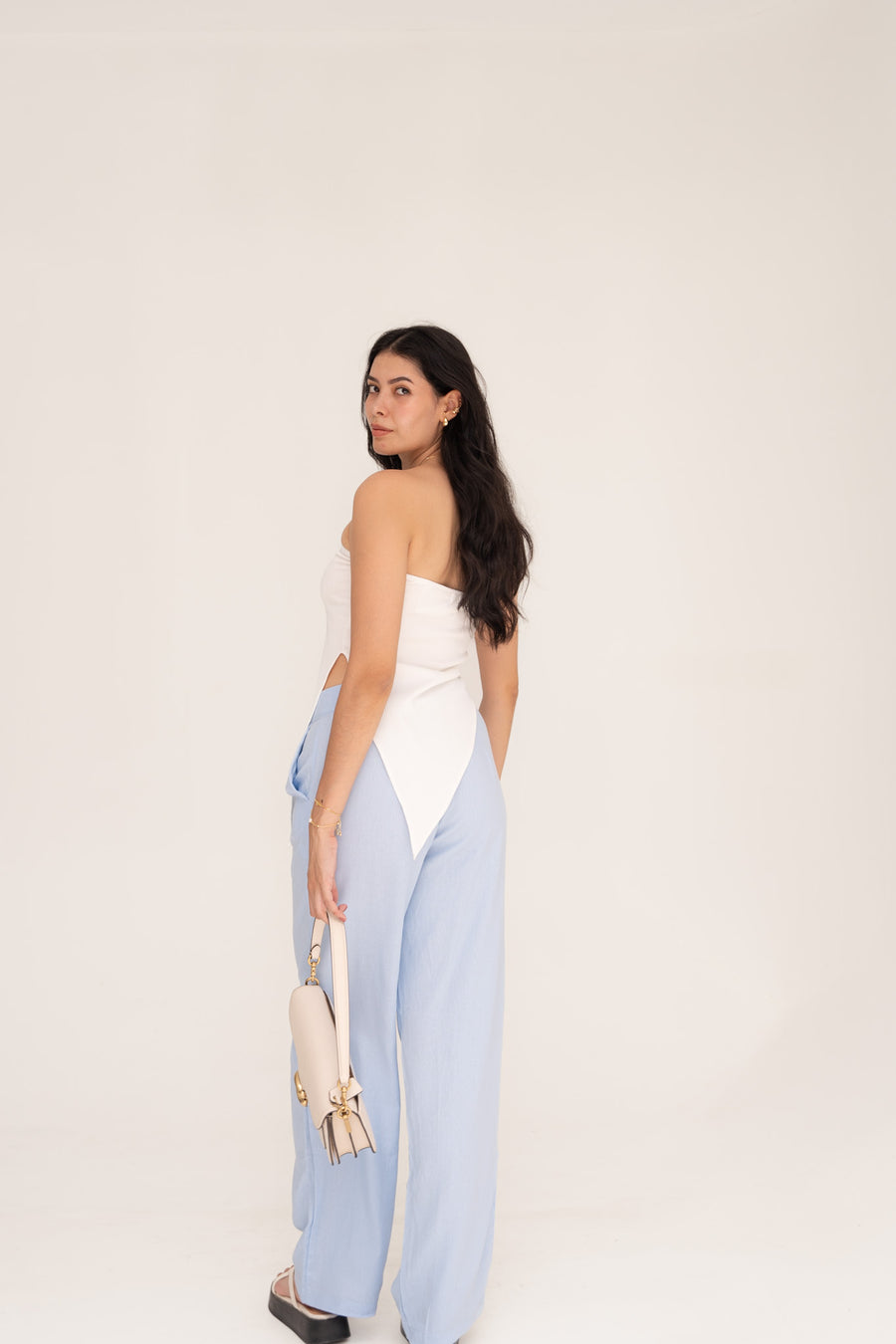 Pantalon francesca celeste