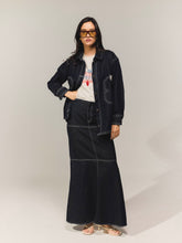 Cargar imagen en el visor de la galería, B jacket azul oscuro (oversize)
