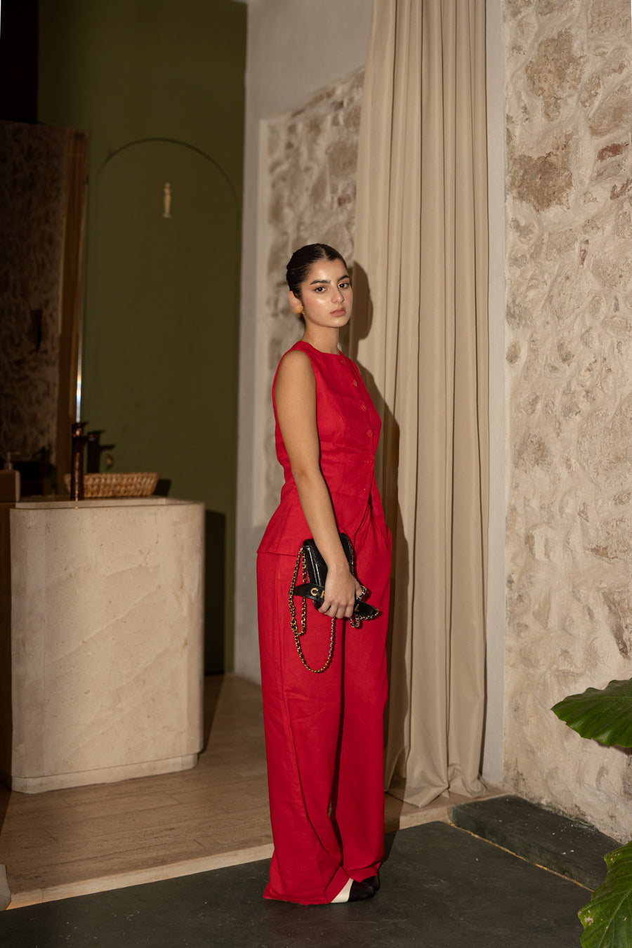 PANTALON FRANCESCA ROJO