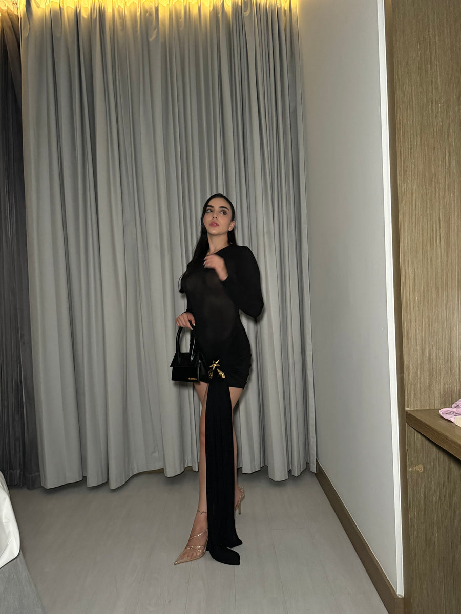 Vestido caracola negro