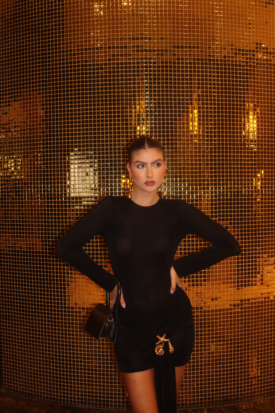 Vestido caracola negro
