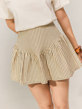 Cargar imagen en el visor de la galería, Falda capital beige rayas
