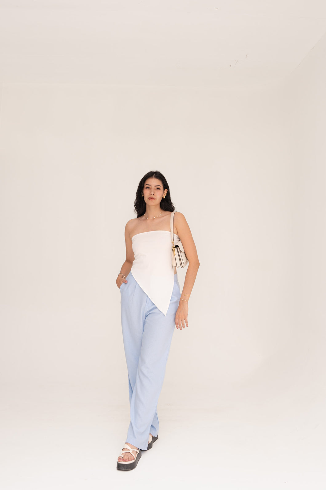 Pantalon francesca celeste