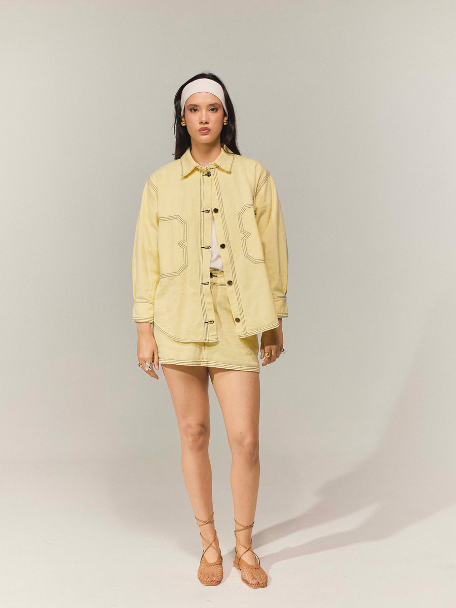 Minifalda débora amarilla