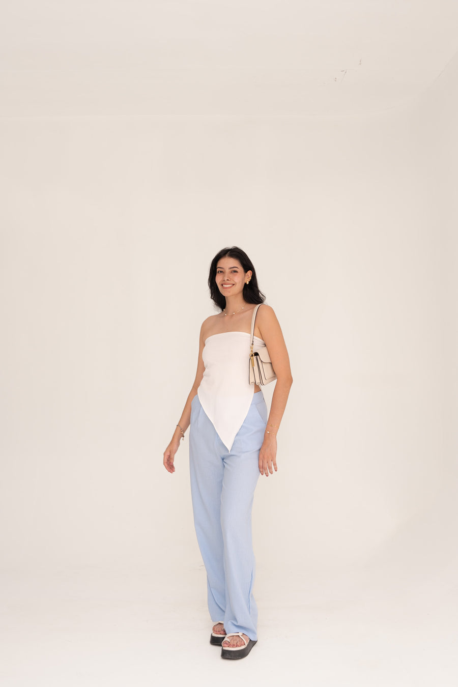 Pantalon francesca celeste