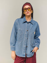 Cargar imagen en el visor de la galería, B jacket azul medio (OVERSIZE)
