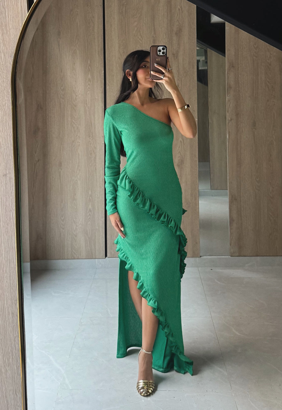 Vestido Aura Verde Esmeralda