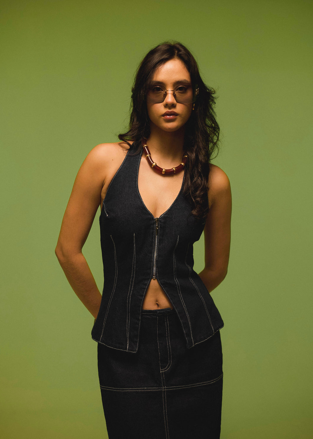 Blusa candelaria denim