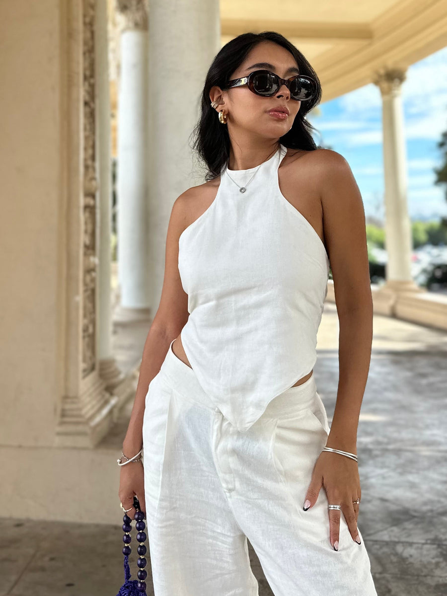 Top Francesca blanco