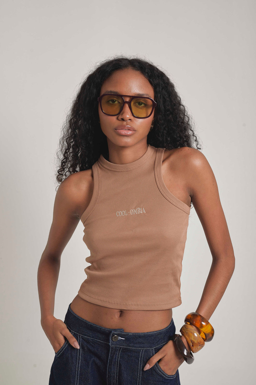 Tank Top Cool-ombia Kaki