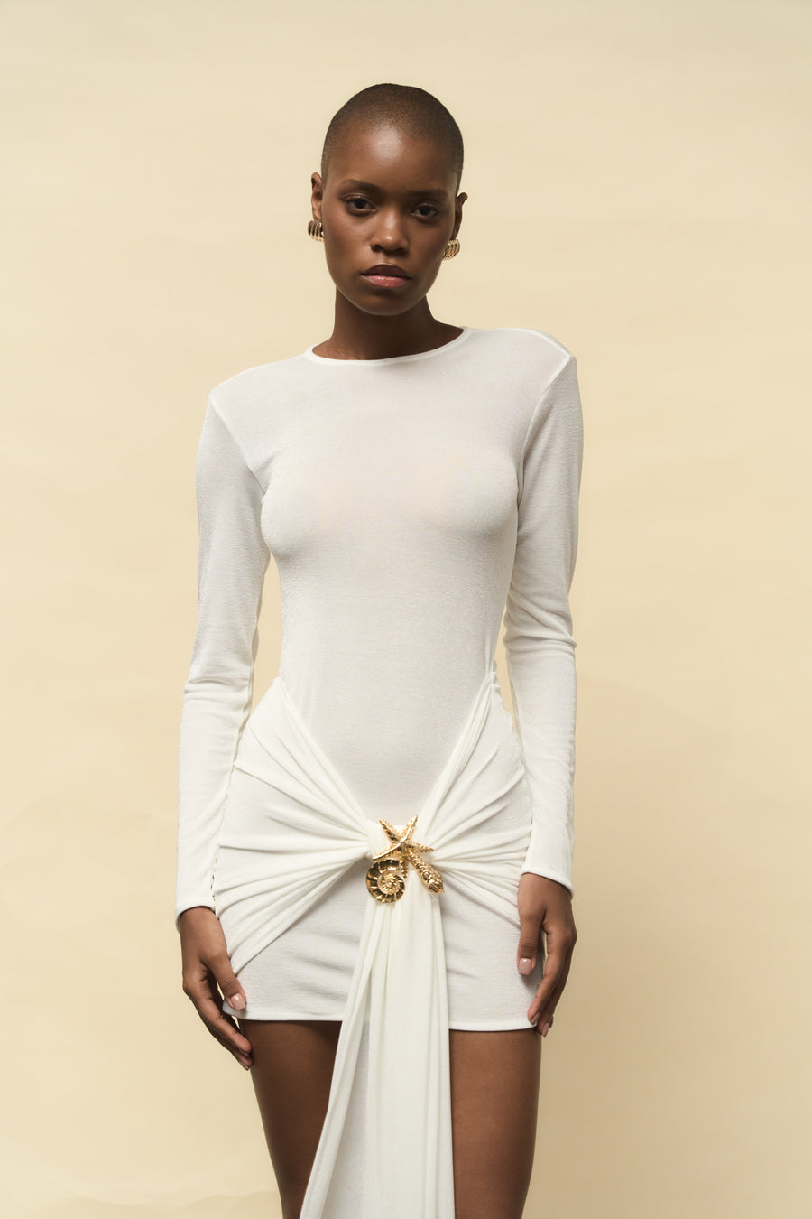 Vestido caracola blanco