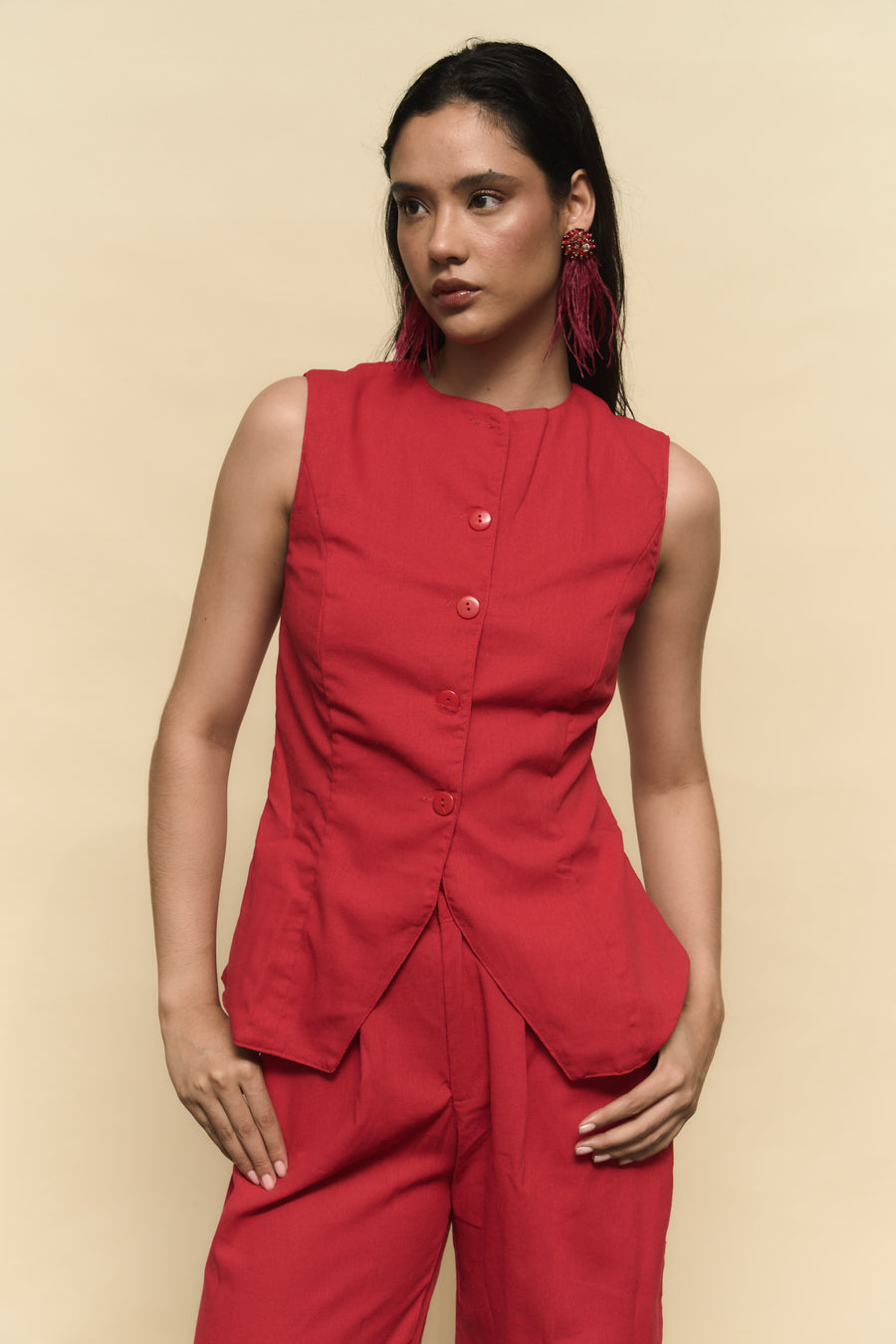 BLUSA CORAL ROJA