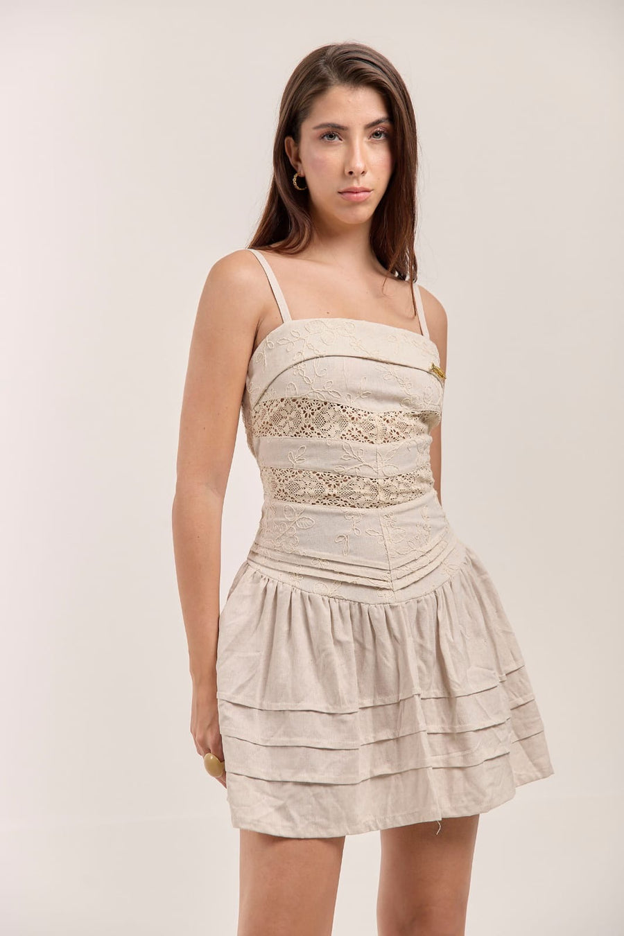 Vestido Bosque Sagrado Beige