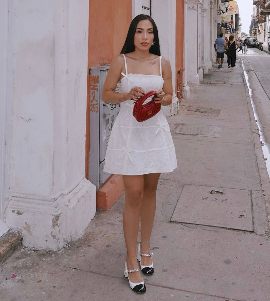 Vestido macaroon blanco