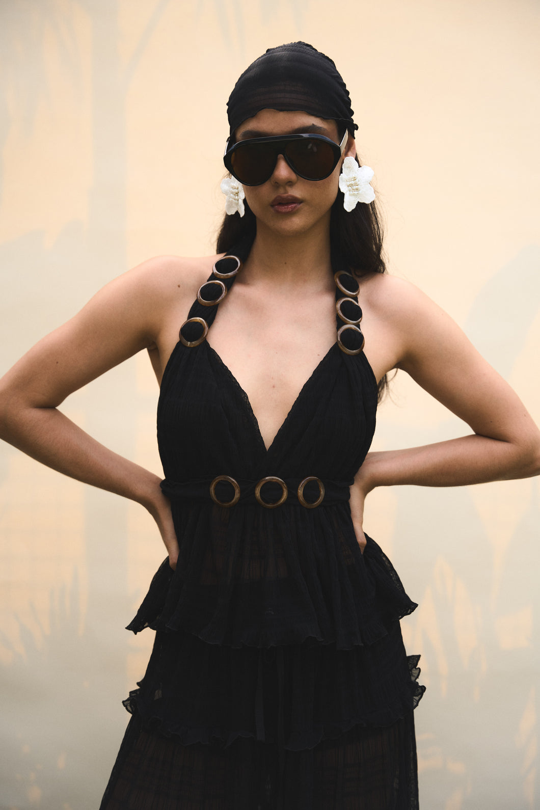Blusa rosario negra