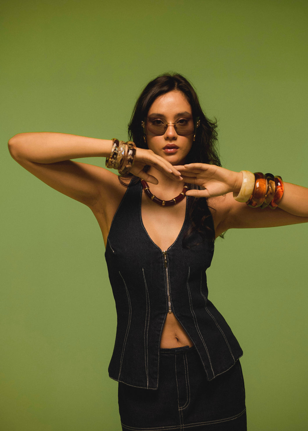 Blusa candelaria denim