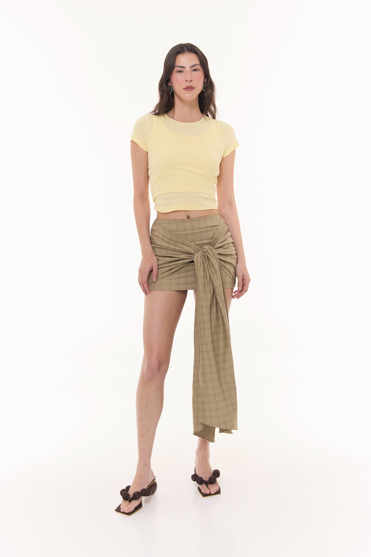Falda Cariñito Beige Cuadros