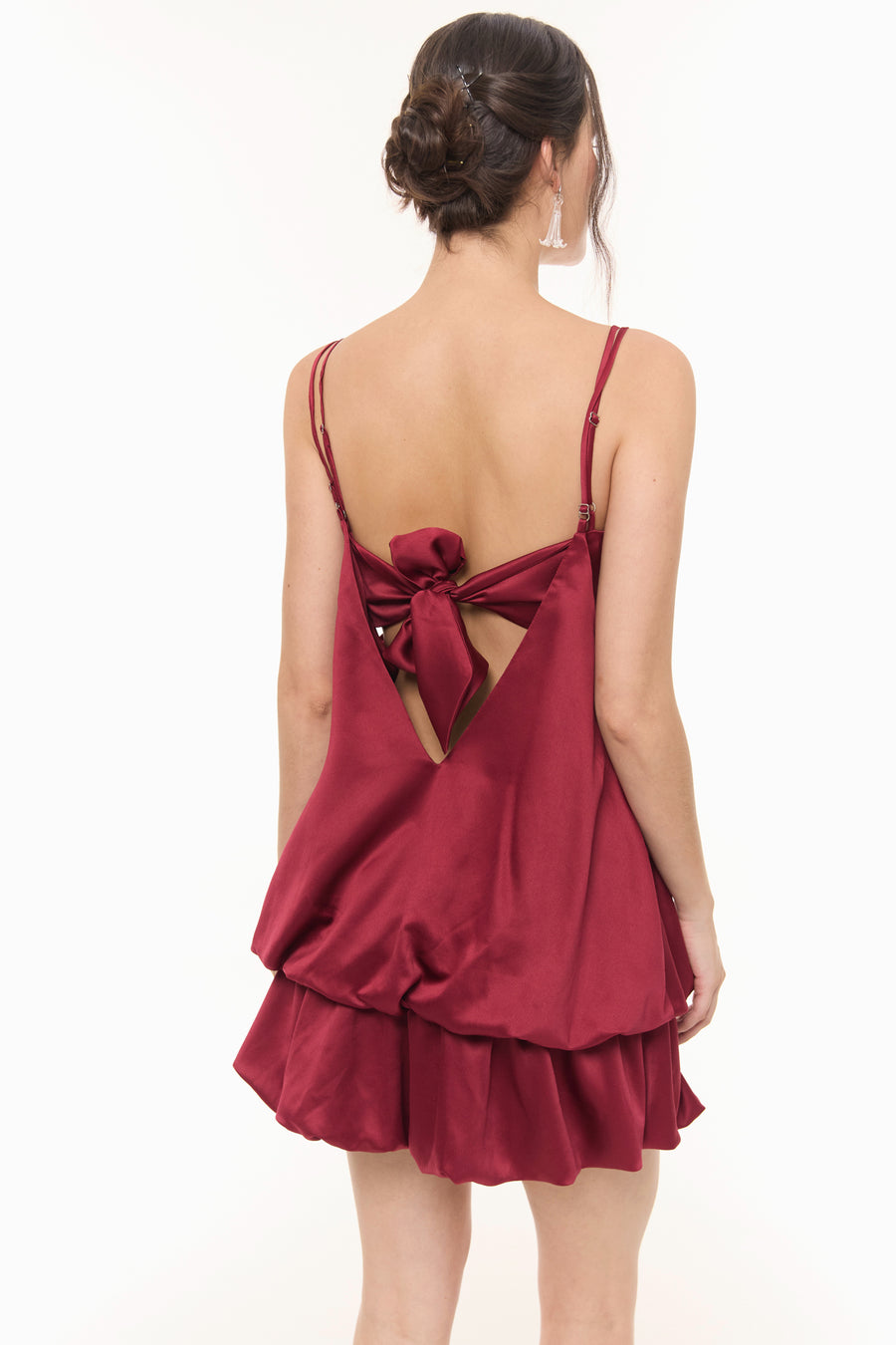 Vestido Media Noche Vinotinto